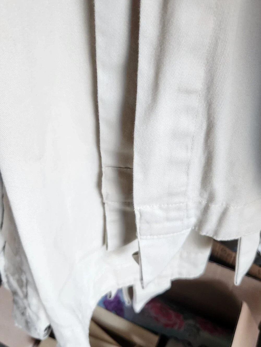 100% Cotton Pottery Barn Tab Curtains, 2 Panels, 82 length by 44 width. Read des